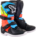 ALPINESTARS Tech 3s Kids Boots Blk/Ylw Fluo/Red Fluo Sz 01 2014518-1538-1