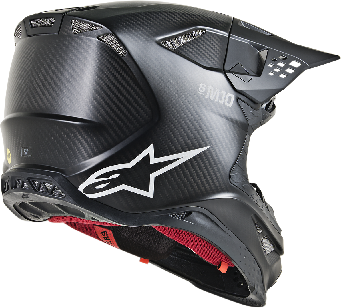 ALPINESTARS Supertech M10 Helmet - MIPS - Black Matte Carbon - 2XL 8300319-1300-2X