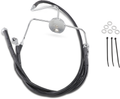 DRAG SPECIALTIES Brake Line - Front - Black - +2" LENGTH S/B 16"/27 1/2" 644410-2BLK