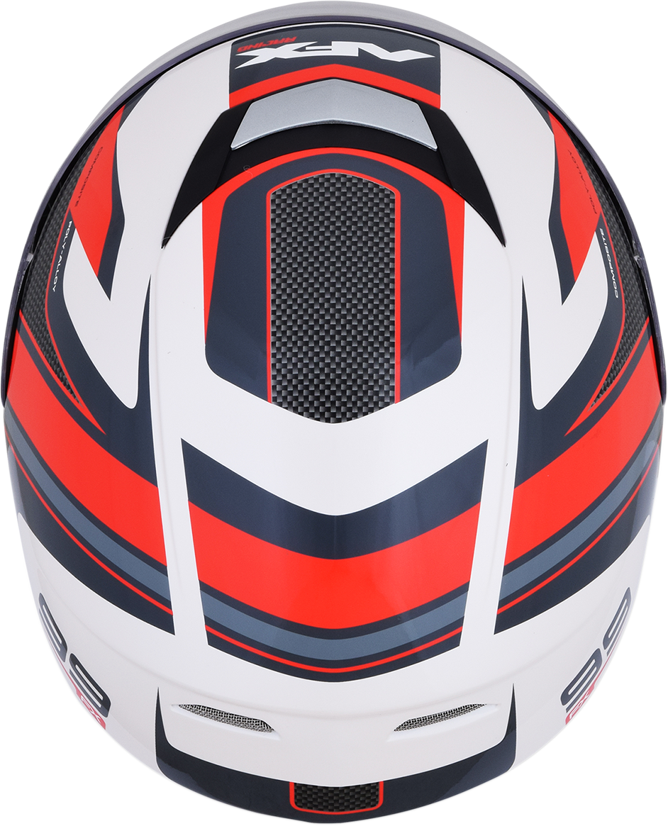 AFX FX-99 Helmet - Recurve - Pearl White/Red - XL 0101-11129