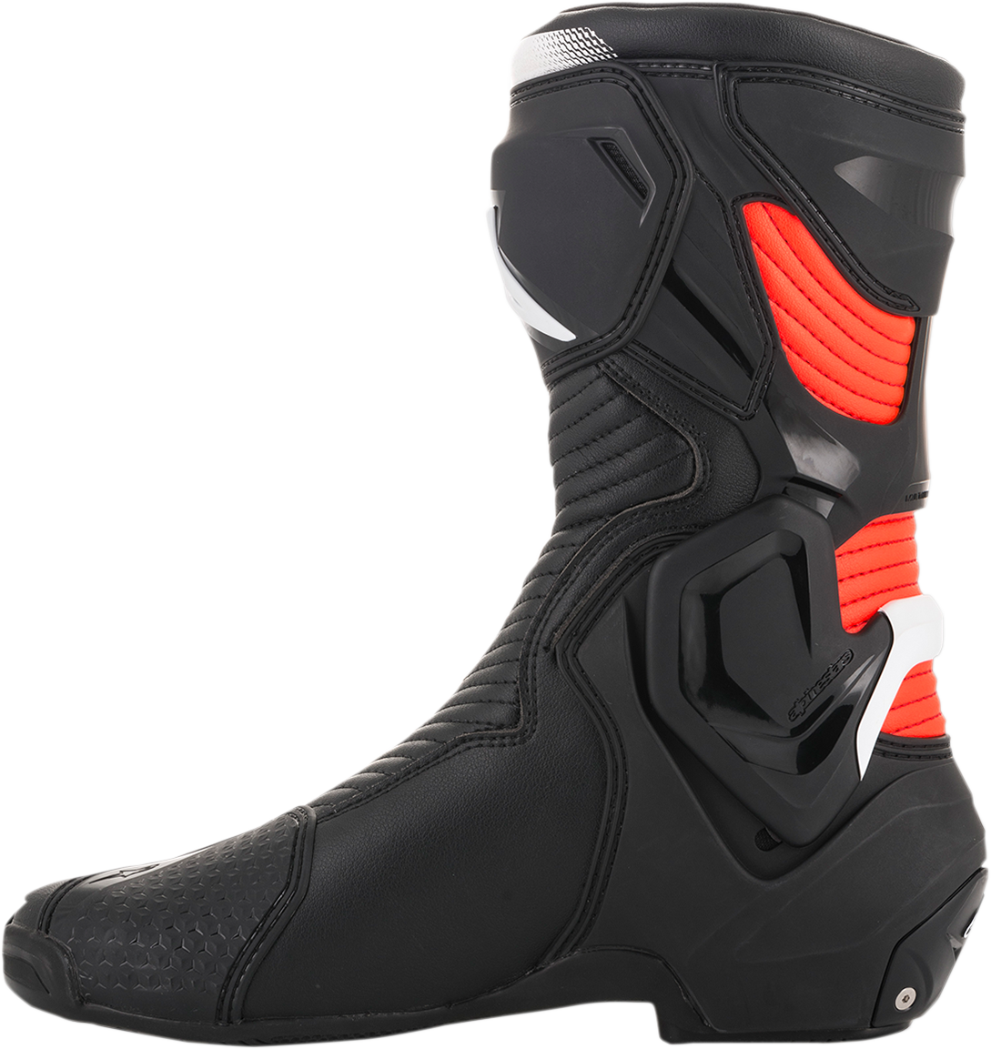 ALPINESTARS SMX+ Boots - Black/White/Red Fluorescent - US 7.5 / EU 41 2221019-1231-41