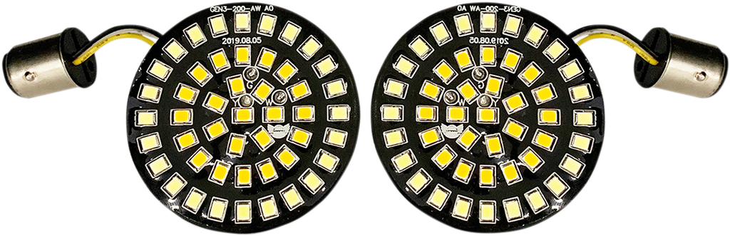 DRAG SPECIALTIES Bullet-Style Dual Front Turn Signal Insert - White - Amber DS-300-AW-1157