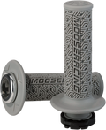 MOOSE RACING Grips - Lock-On - Gray/Silver B36MRG-S
