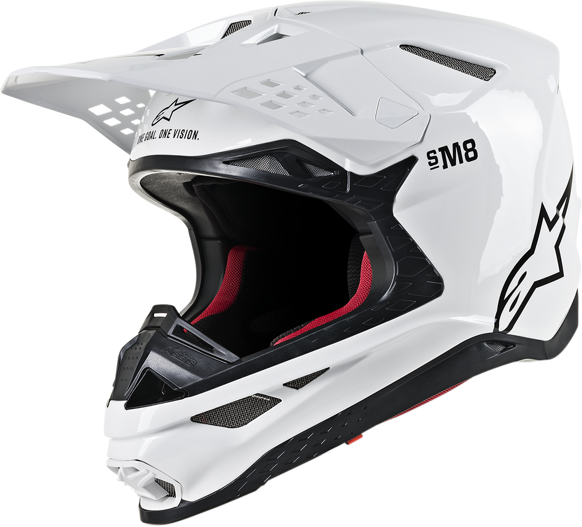ALPINESTARS Supertech M8 Helmet - MIPS - Gloss White - 2XL 8300719-2180-2X