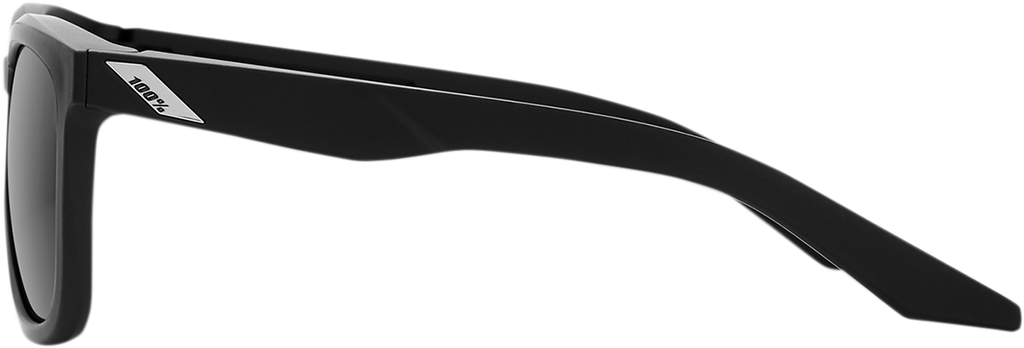 100% Hudson Sunglasses - Black - Smoke 61028-100-57