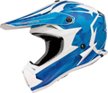 MOOSE RACING Youth F.I. Helmet - Agroid Camo - MIPS® - Blue/White - Medium 0111-1533
