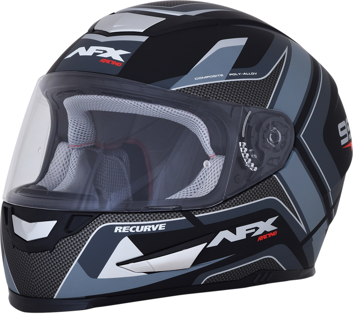 AFX FX-99 Helmet - Recurve - Matte Black/Gray - XL 0101-11139