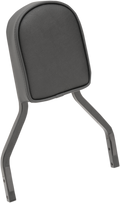 DRAG SPECIALTIES Sissy Bar Pad - Short - Smooth W/Piping - Black 0822-0297