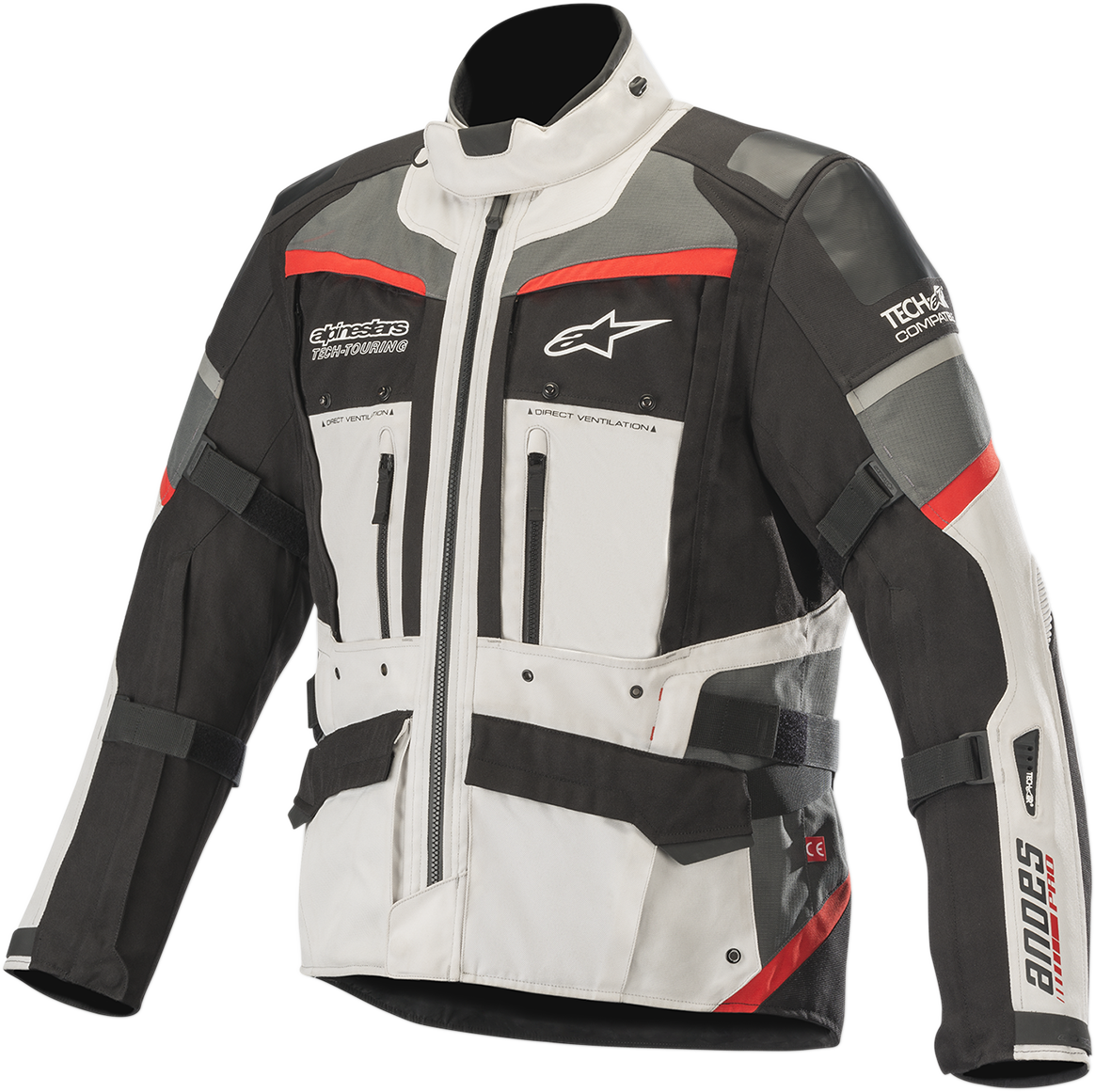 ALPINESTARS Andes Pro Drystar® Jacket - Gray/Black/Red - Medium 3207119-9113-M