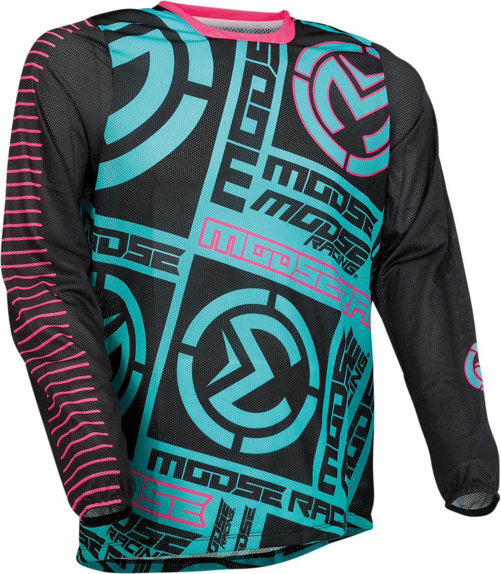 MOOSE RACING Sahara Jersey - Teal/Pink - 2XL 2910-6850