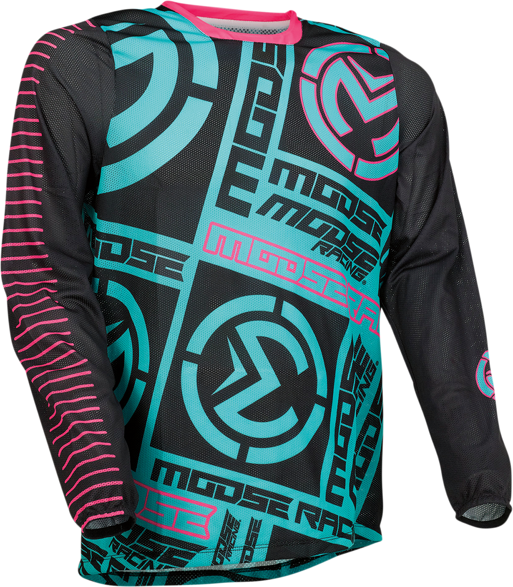 MOOSE RACING Sahara Jersey - Teal/Pink - 2XL 2910-6850