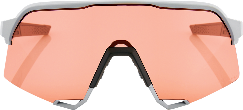 100% S3 Sunglasses - Soft Tact Stone Gray - Coral 61034-289-79