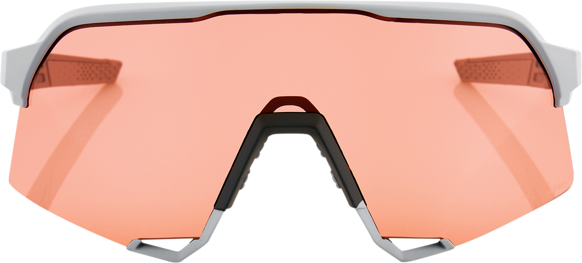 100% S3 Sunglasses - Soft Tact Stone Gray - Coral 61034-289-79