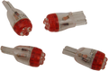 DRAG SPECIALTIES Mini Wedge LED Bulbs - Red T10-4LEDR-HC