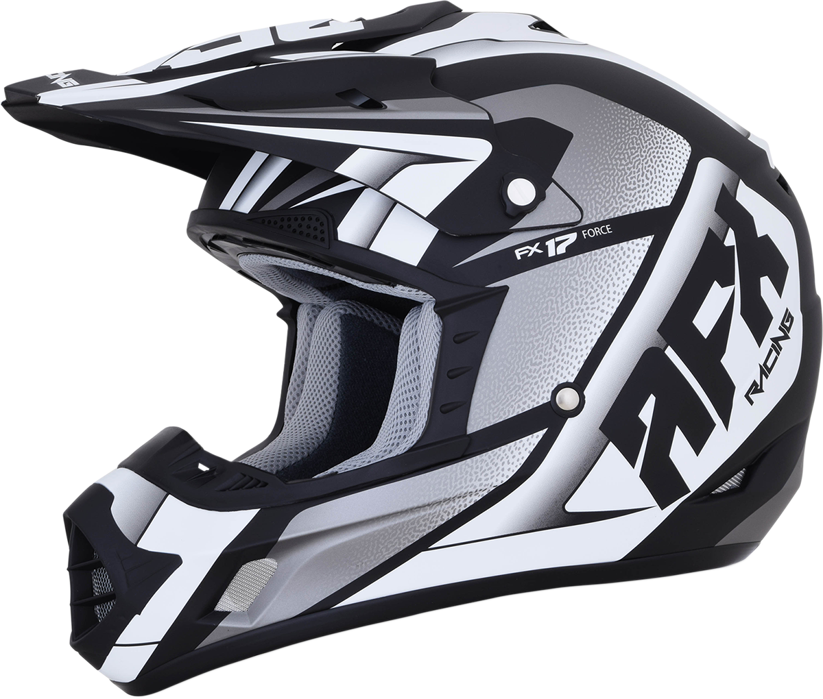 AFX FX-17 Helmet - Force - Matte Black/White - Large 0110-5199