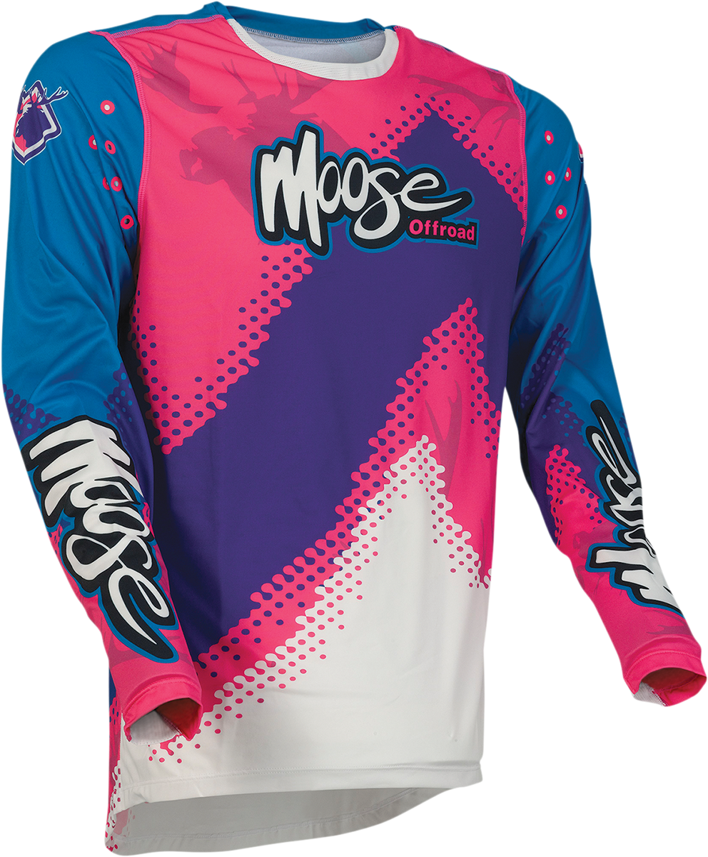 MOOSE RACING Agroid Jersey - Pink/Blue/Purple - XL 2910-6383
