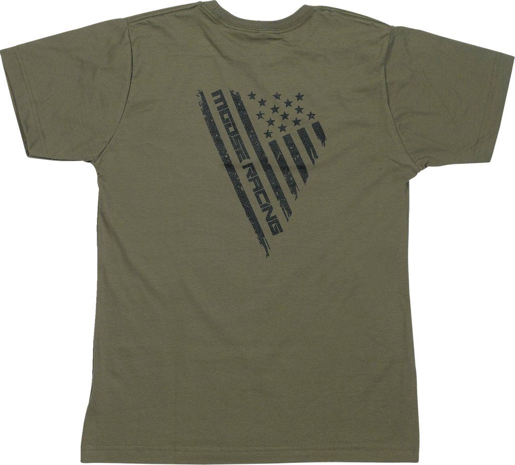 MOOSE RACING Youth Salute T-Shirt - Olive - XL 3032-3697