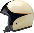BILTWELL Bonanza Helmet - Gloss Vintage White/Black Scallop - Large 1001-559-204