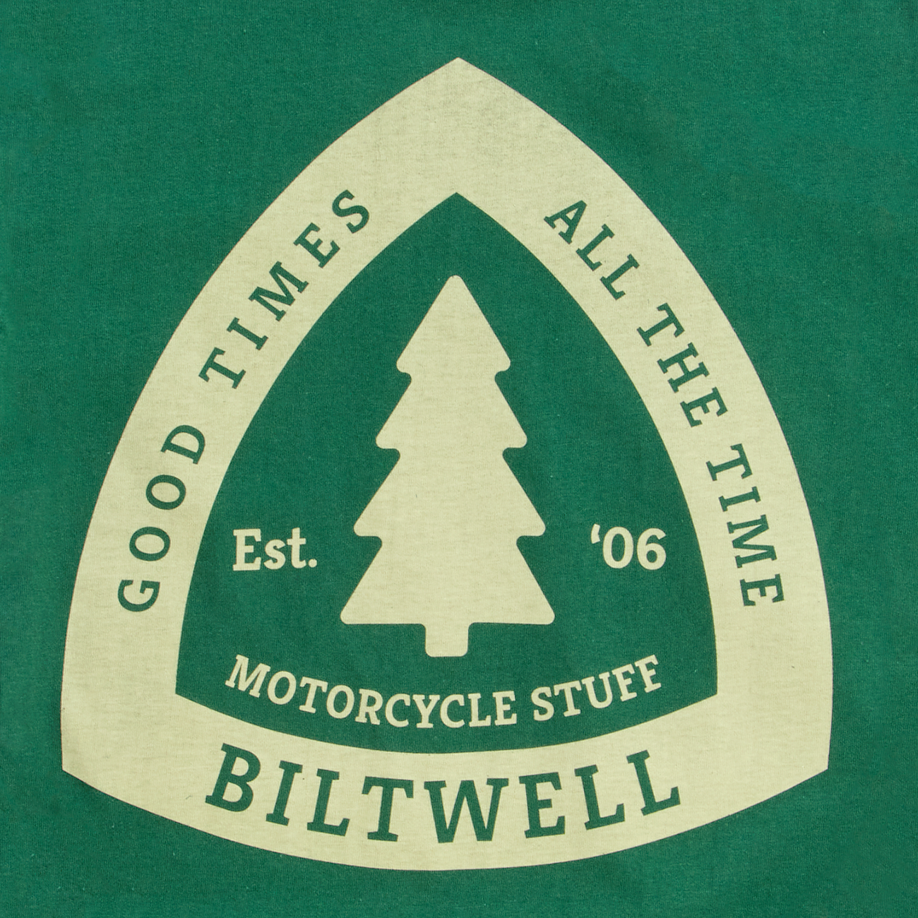 BILTWELL Good Times T-Shirt - Olive - 2XL 8101-075-006