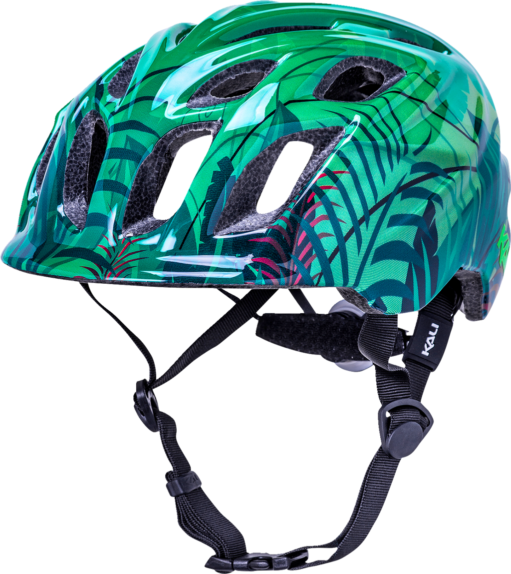 KALI Child Chakra Lighted Helmet - Jungle - Gloss Green - Small 221022215