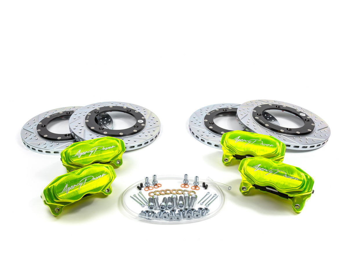 Agency Power Big Brake Kit Front and Rear Monster Green Can-Am Maverick X3 Turbo