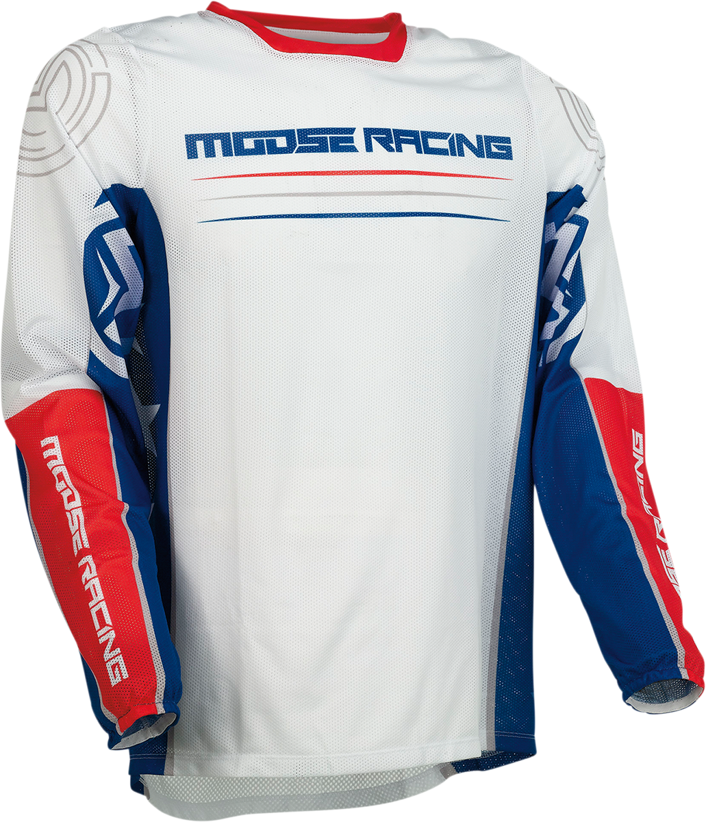 MOOSE RACING Sahara Jersey - Red/White/Blue - Small 2910-6834