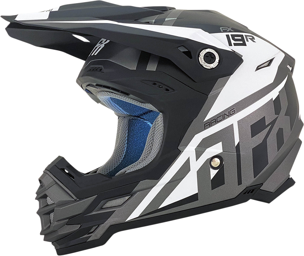 AFX FX-19R Helmet - Racing - Frost Gray - Medium 0110-7074
