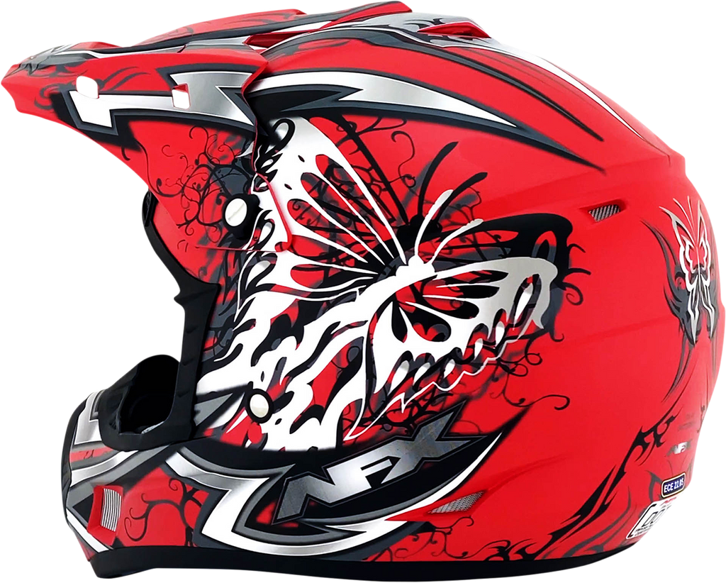 AFX FX-17 Helmet - Butterfly - Matte Ferrari Red - XL 0110-7120