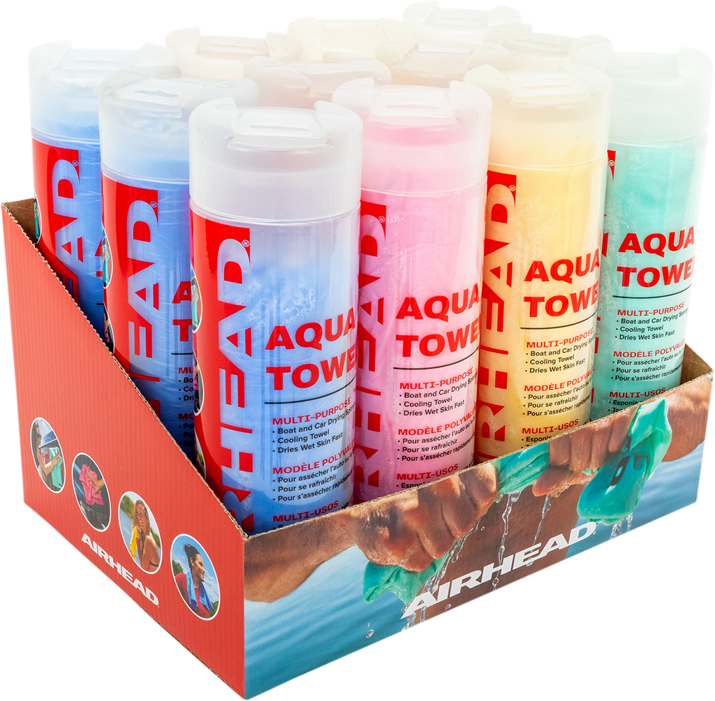 AIRHEAD SPORTS GROUP Absorbing Towel - Assorted - 12 Pack AHAT-12CA