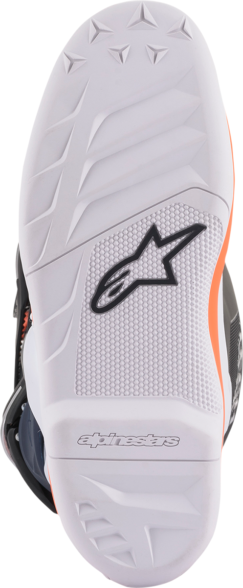 ALPINESTARS Tech 7s Boots Black/White/ Orange Fluo Sz 02 2015017-1241-2