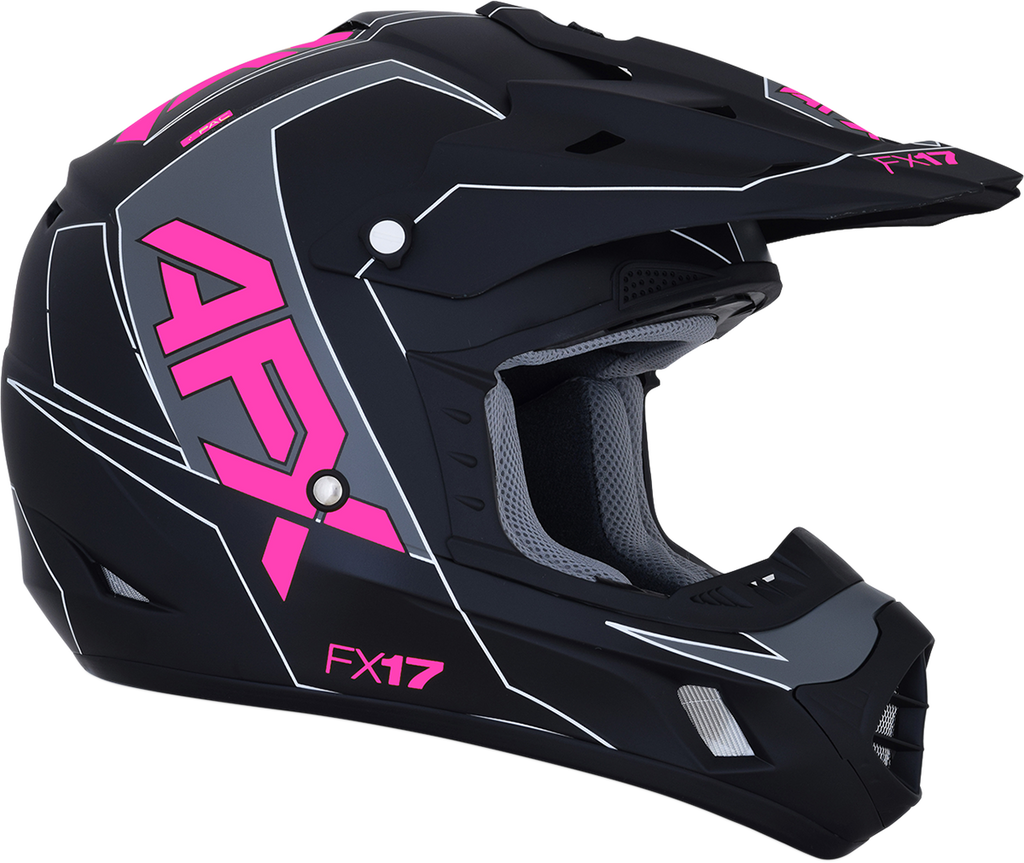 AFX FX-17 Helmet - Aced - Matte Black/Pink - Medium 0110-6511