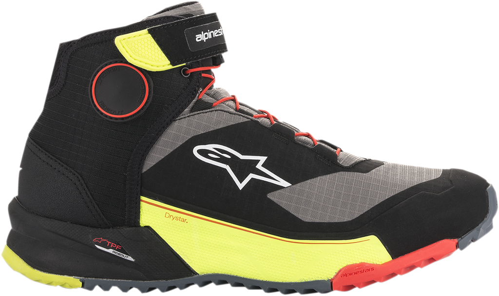 ALPINESTARS CR-X Drystar® Shoes - Black/Red/Yellow Fluorescent - US 10.5 2611820153811