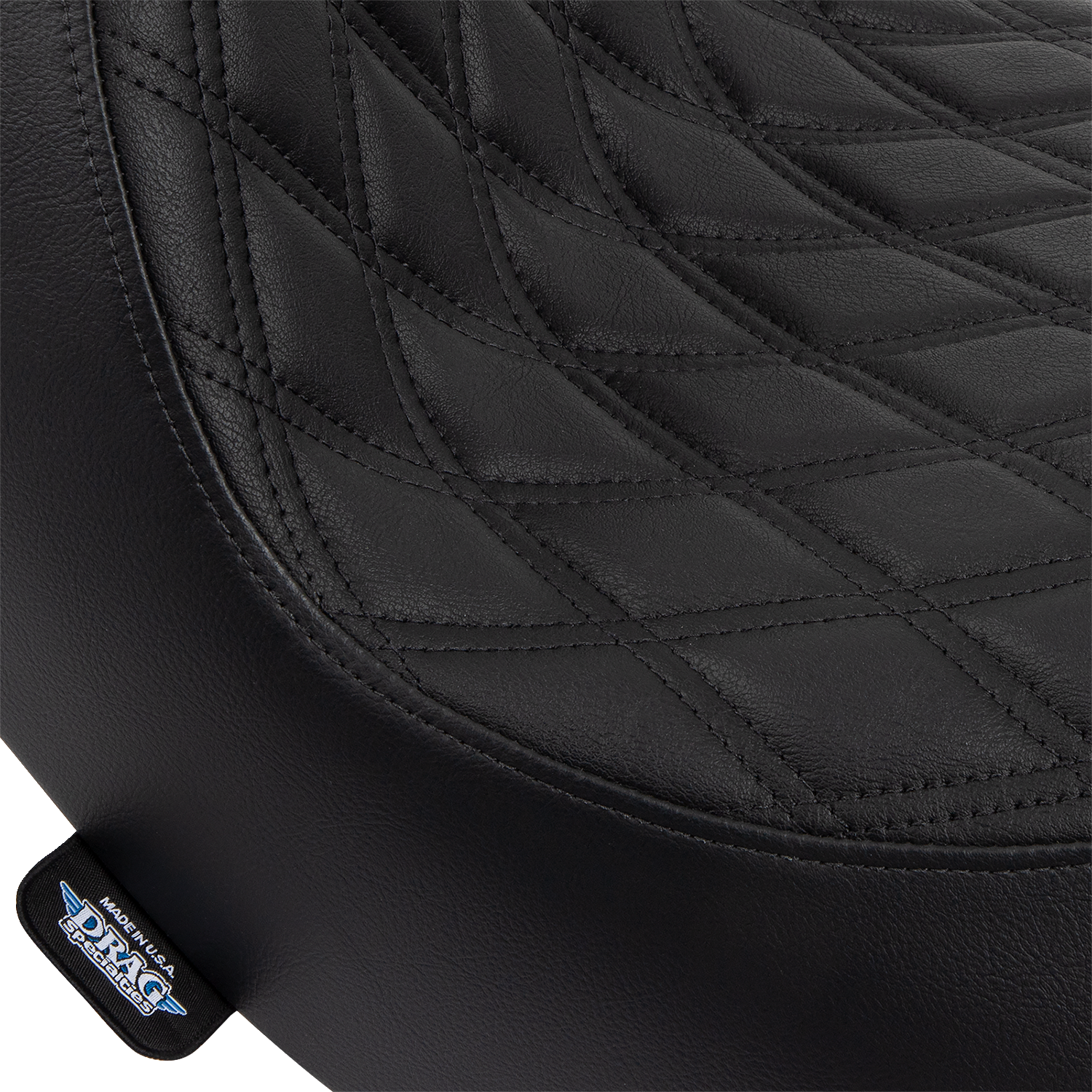 DRAG SPECIALTIES Solo Seat - Double Diamond - Black Stitching - '18-'22 FL/FX 0802-1513