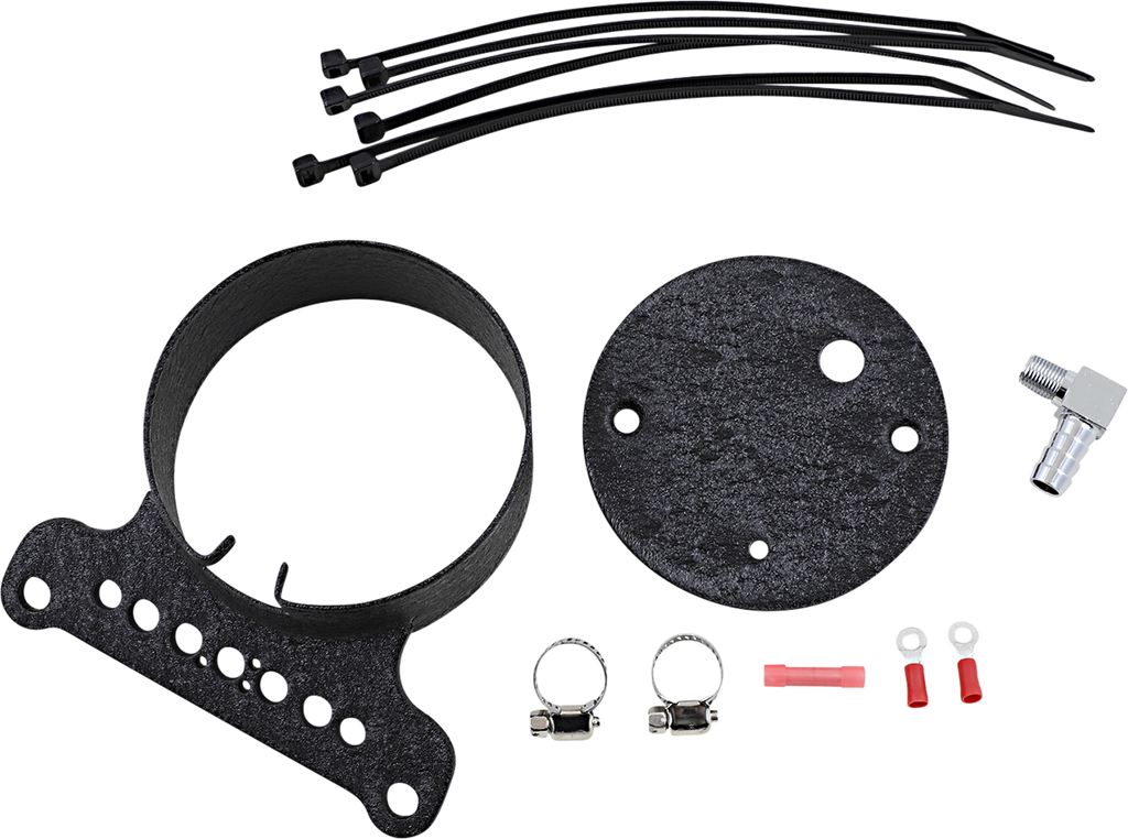 DRAG SPECIALTIES Single Gauge Bracket - Wrinkle Black WRINKLE BLK BACKING PLATE T21-6927WB