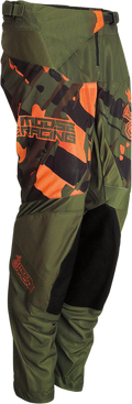 MOOSE RACING Youth Agroid Pants - Olive/Orange - 18 2903-2177