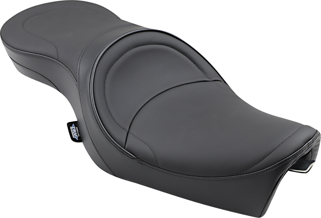 DRAG SPECIALTIES Low Profile Seat - Stitched - XL '04-'22 NO RUBBER BUMPERS 0804-0258