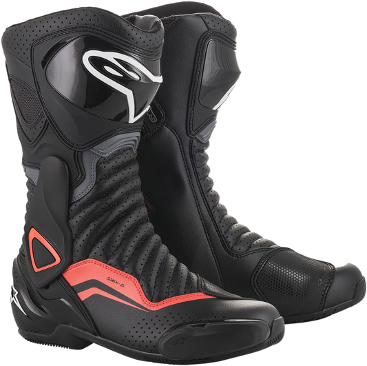 ALPINESTARS SMX-6 v2 Vented Boots - Black/Gray/Red - US 12.5 / EU 48 2223017-1133-48