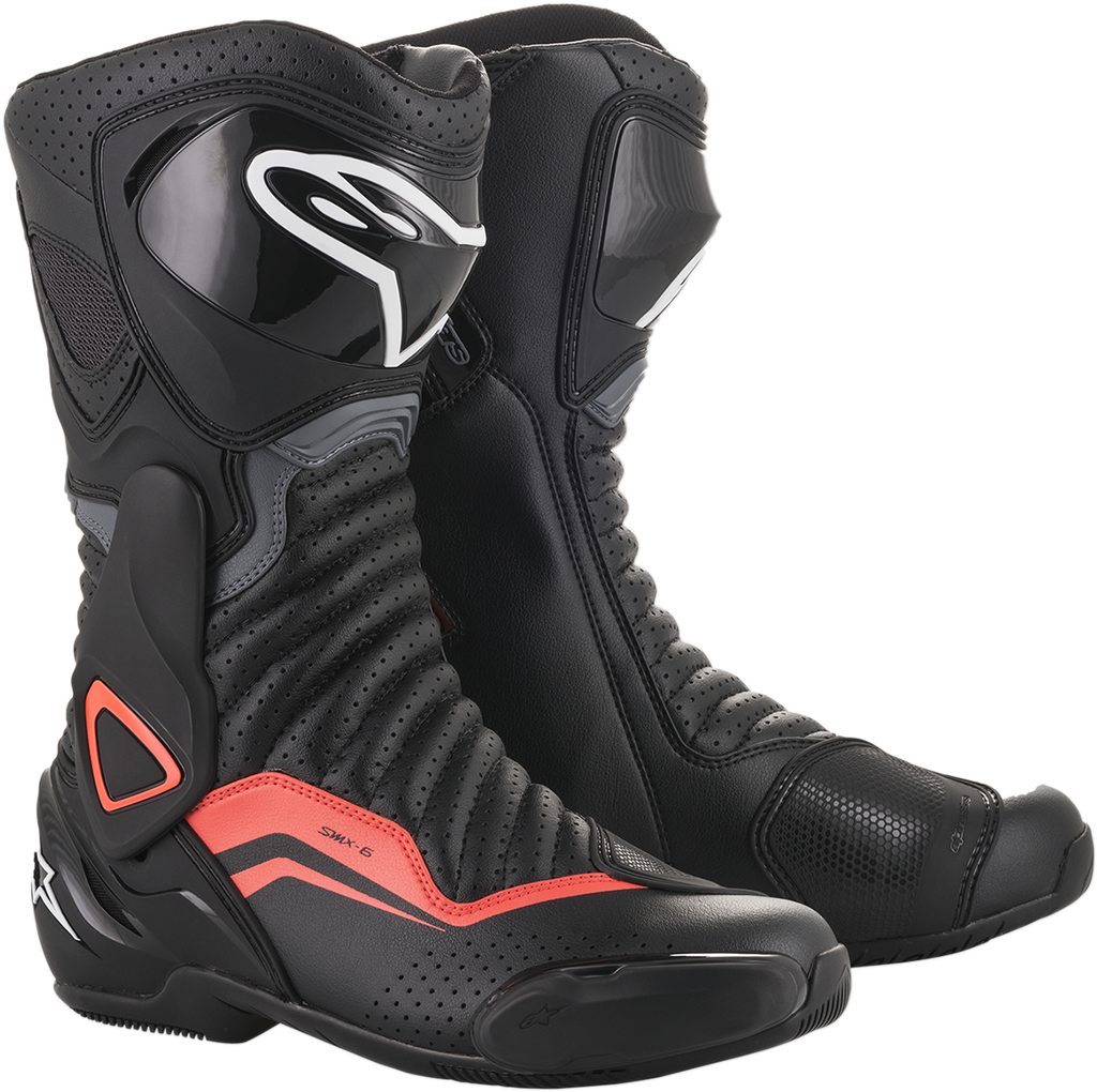 ALPINESTARS SMX-6 v2 Vented Boots - Black/Gray/Red - US 7.5 / EU 41 2223017-1133-41