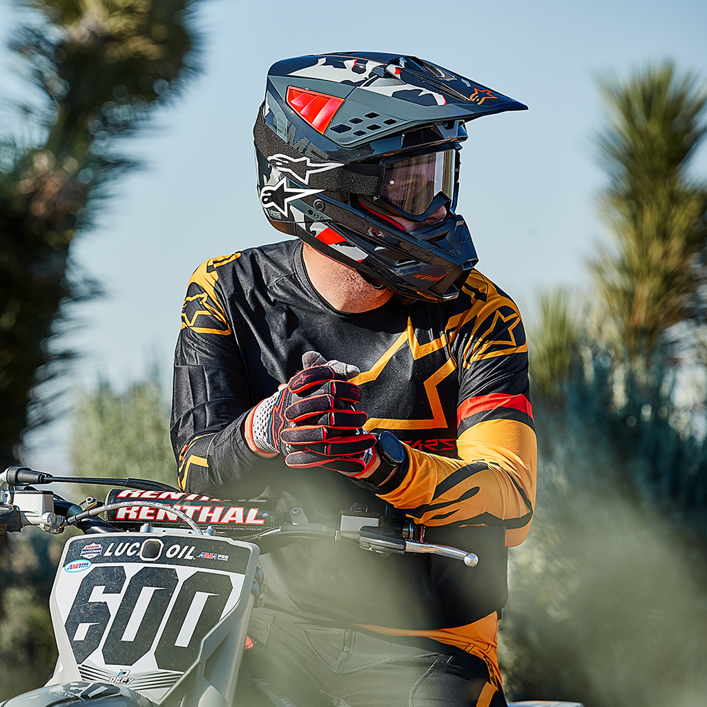 ALPINESTARS SM5 Helmet - Rover - Gray/Red - 2XL 8303921-1392-2X