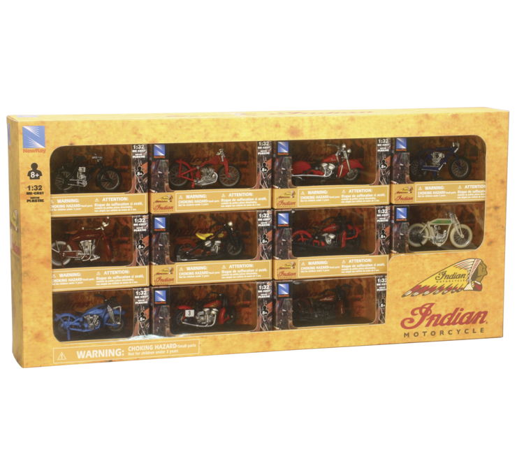 New Ray Toys Le Indian Bike Dis Pk 1:32 11 Pieces