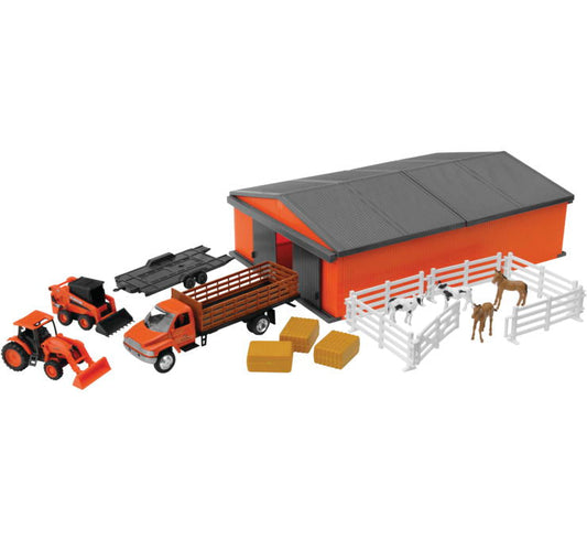 New Ray Toys Kubota Farm Shed Set
