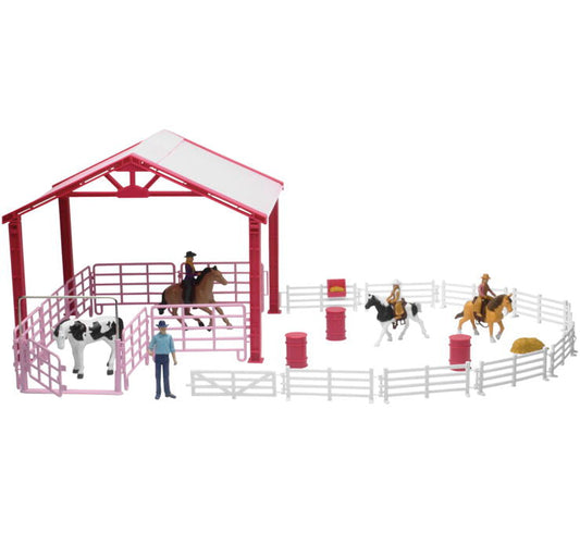 New Ray Toys Pink Horse Ranch Set