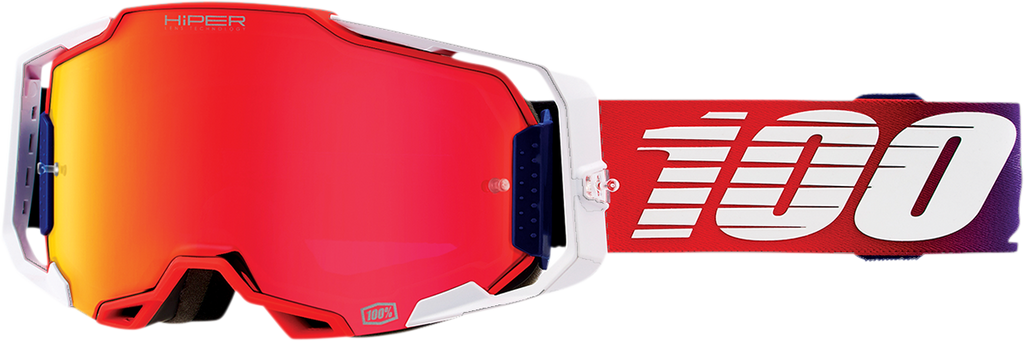 100% Armega Goggles - Factory - HiPER Red Mirror 50721-451-01