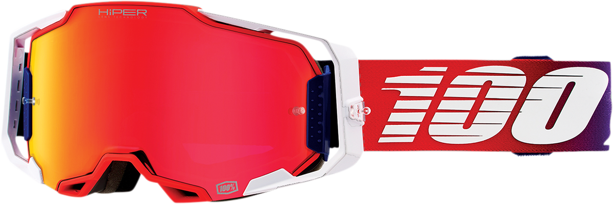 100% Armega Goggles - Factory - HiPER Red Mirror 50721-451-01