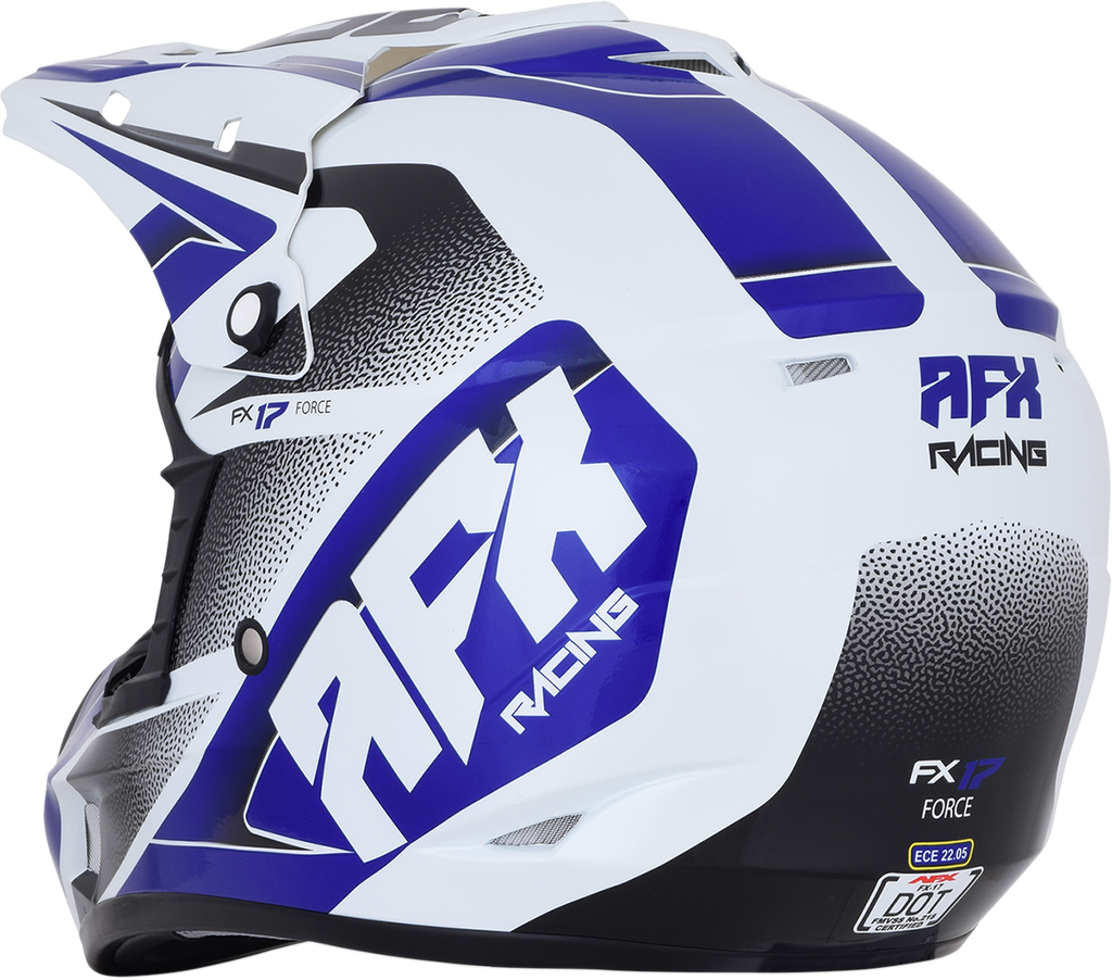 AFX FX-17 Helmet - Force - Pearl White/Blue - XL 0110-5241