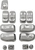 DRAG SPECIALTIES Switch Caps - Chrome N/F MODLS W/TRACTION CONT H18-0350CO-C