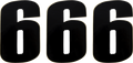 MOOSE RACING Race Number 6 - Black - 6" 80116