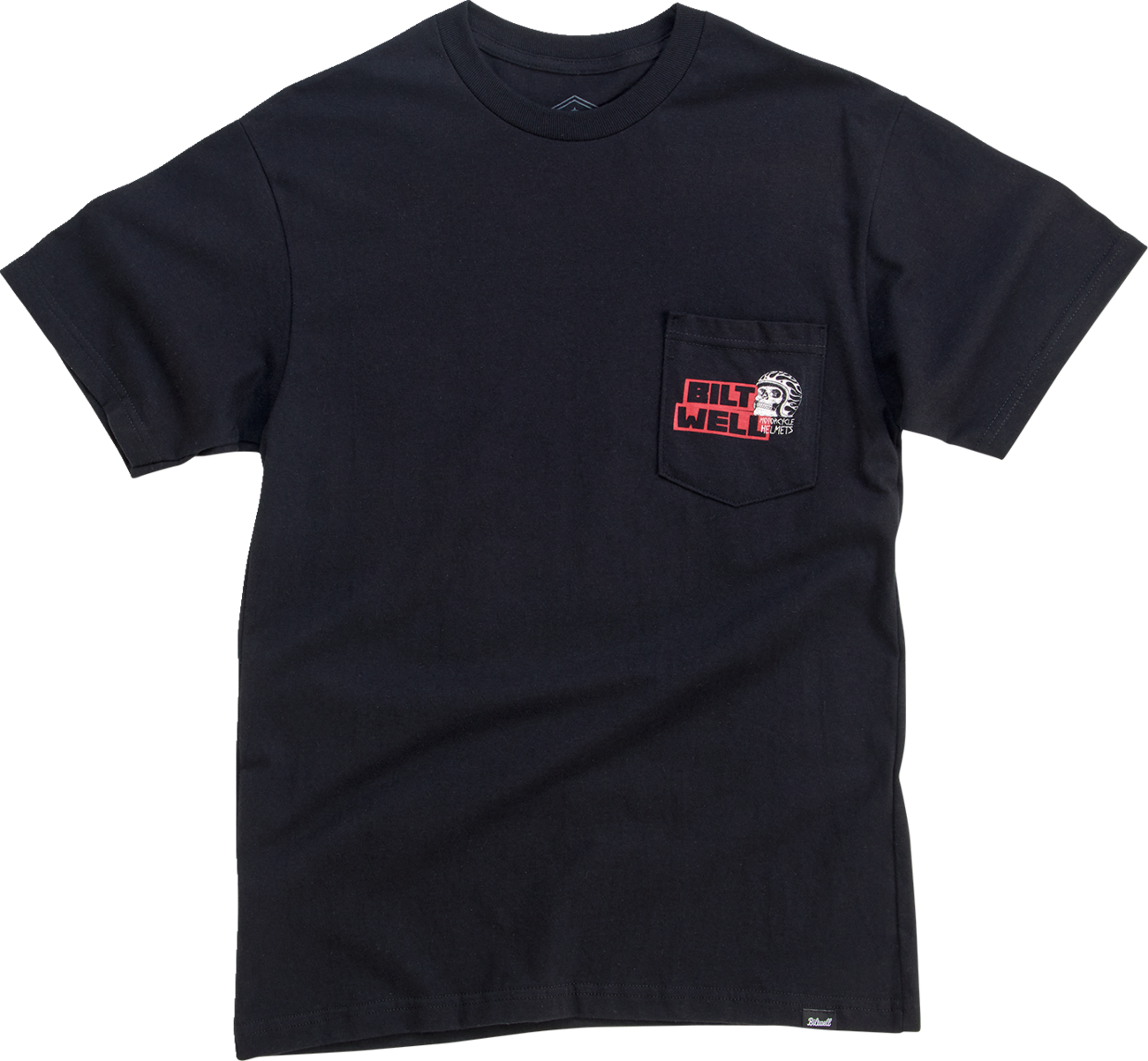 BILTWELL Skull Pocket T-Shirt - Black - Small 8102-077-002