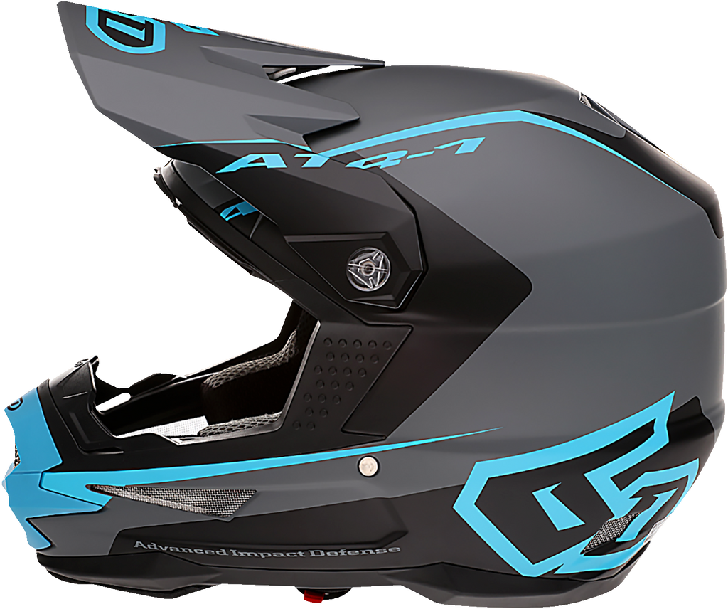 6D ATR-1 Helmet - Stealth - Cyan - 2XL 10-4629