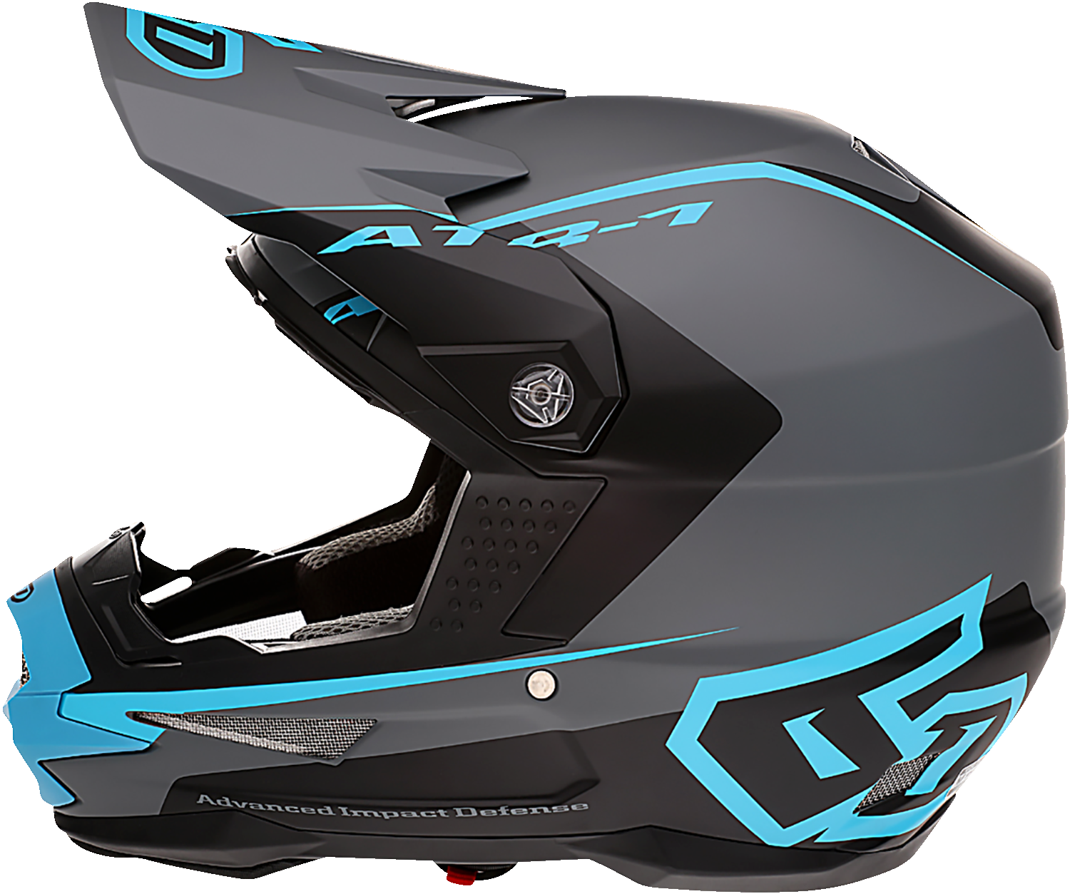 6D ATR-1 Helmet - Stealth - Cyan - Medium 10-4626
